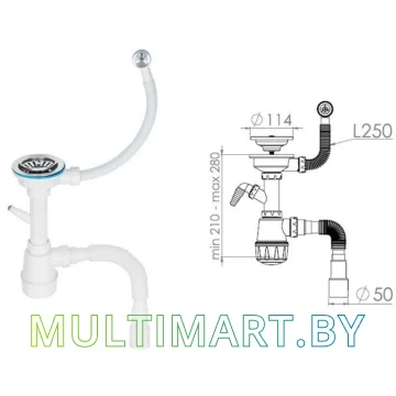 Кухонная мойка AV Engineering Unit AVE550500BKA (черный) картинка 6